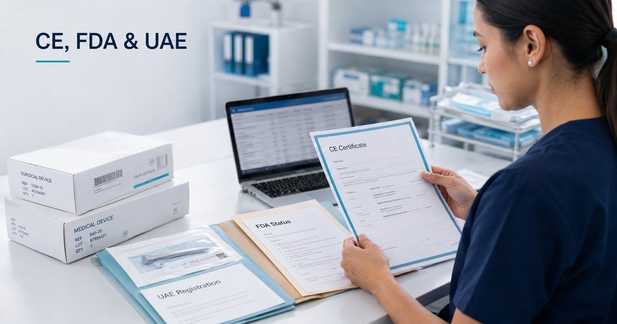 CE Marking, FDA Status and UAE Registration: What Buyers Should Check
